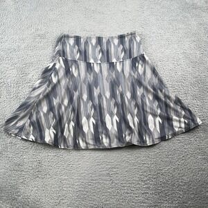 Prana Skirt Womens Small Gray Geometric Print Activewear Athleisure Stretch
